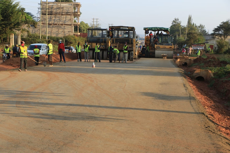 Ongoing road works in Bungoma municipality