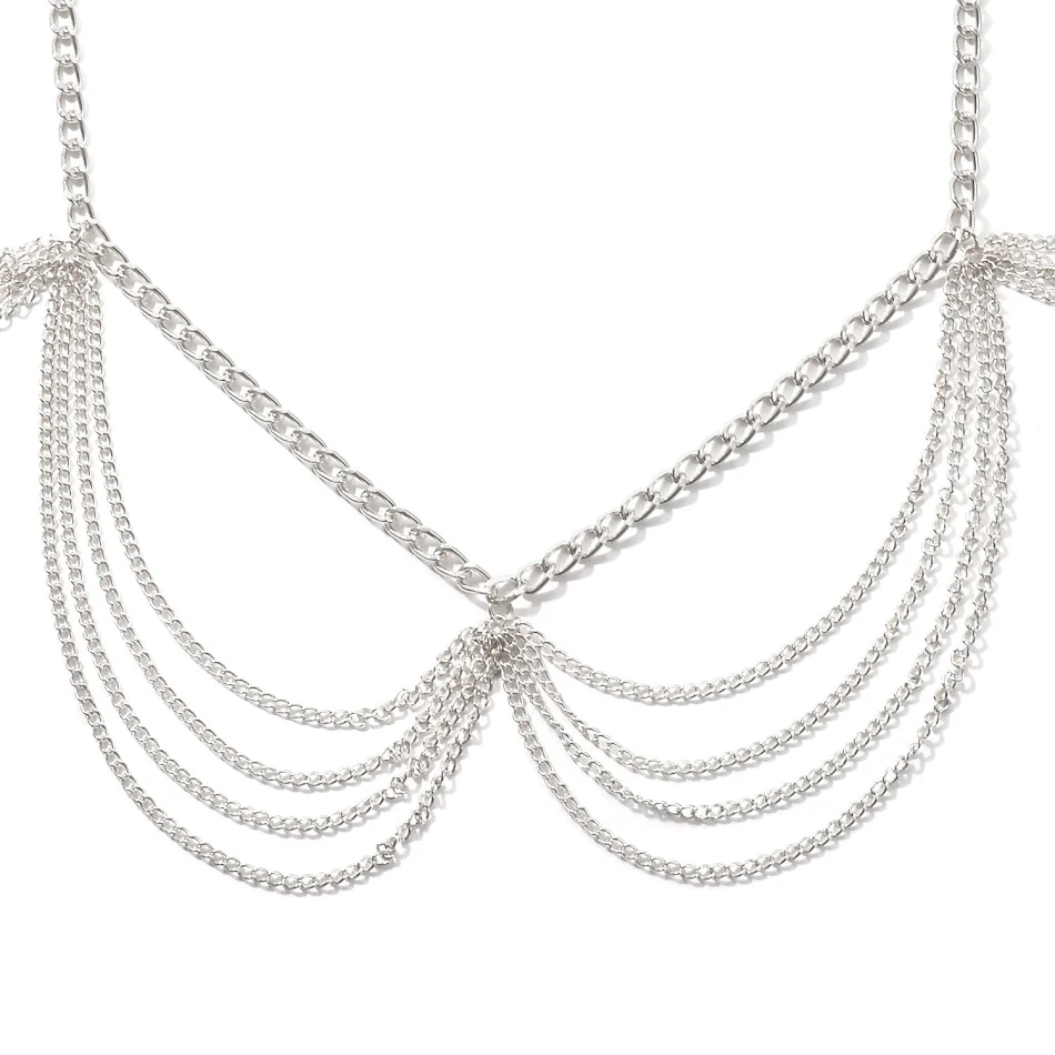 Ladies Vintage Punk Boho Body Chain. Enhance your style with this unique body jewelry. Perfect for bohemian and punk out