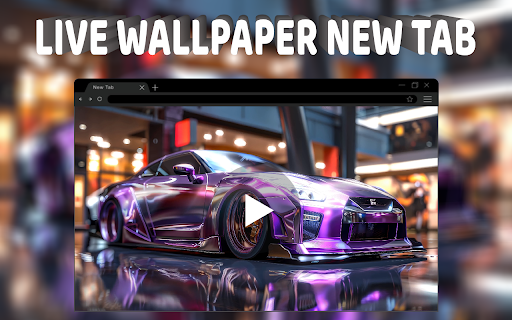 Violet Nissan GTR Live Wallpaper