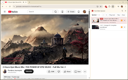 YouTube Queue screenshot 2