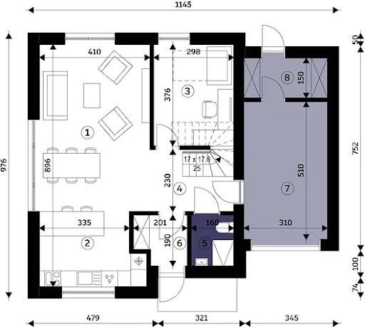 AX 116 (B) - Rzut parteru