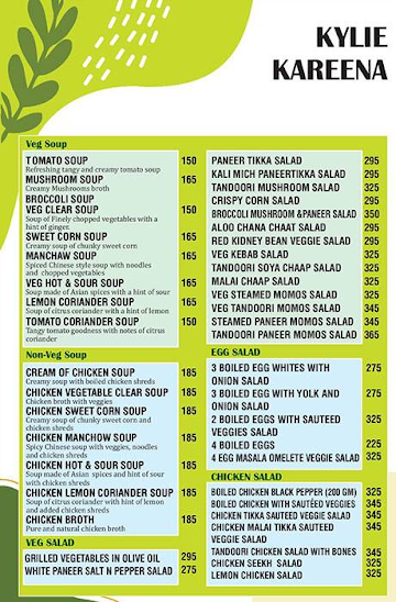 healthy kylie kareena menu 