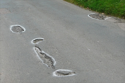 File photo of potholes
