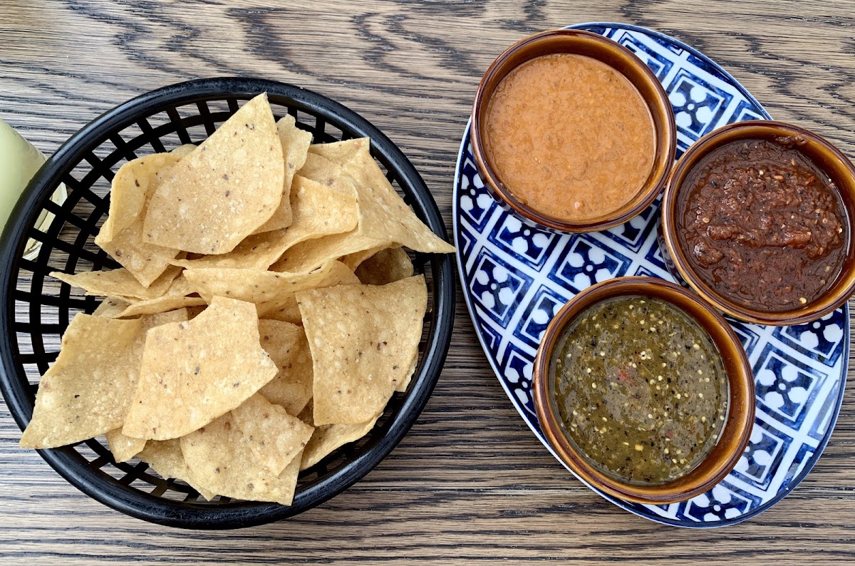 Chips and salsa trio