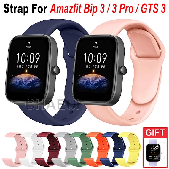 Dây Đeo Silicone 20Mm Cho Xiaomi Huami Amazfit Bip 3 U Pro Gts3 Gts 2 Mini Gtr 42Mm