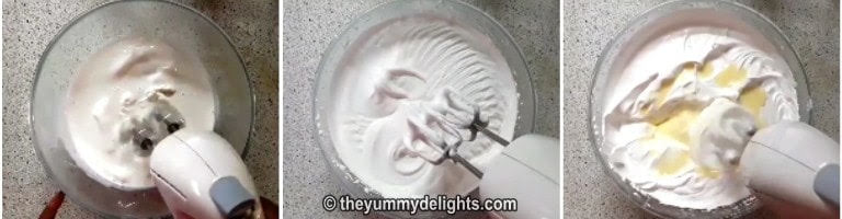 Whipping the heavy cream to make homemade ice cream recipe