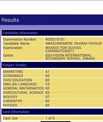 Waec Result Checker