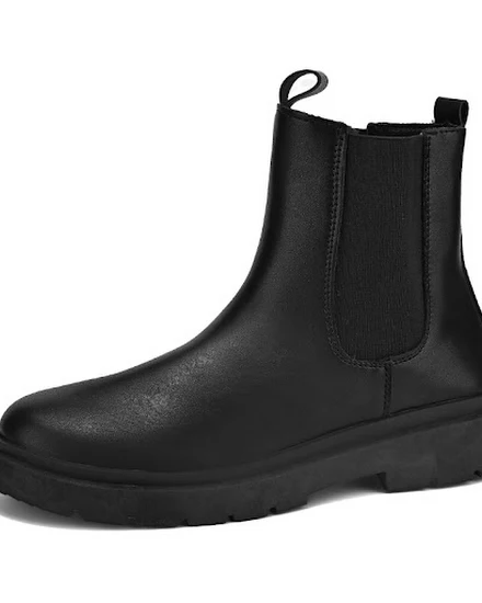 Chelsea Shoes Men Boots Black Casual Leather Shoes 2024 B... - 0