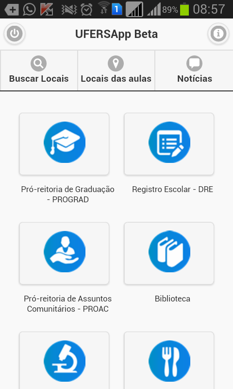 UFERSApp Beta Screen 3
