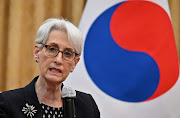 US Deputy Secretary of State Wendy Sherman speaks to media after a meeting with South Korea's First Vice Foreign Minister Cho Hyun-dong at the Foreign Ministry, in Seoul, South Korea June 7, 2022. 