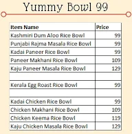 The Bowl Cafe menu 1