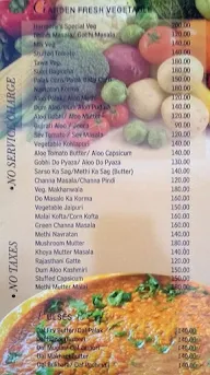 Hotel Santoor menu 1