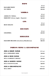 Hotel Green Olive menu 1