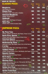 The Pizza Town menu 1