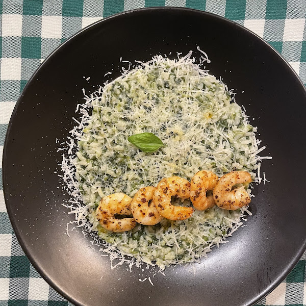 GF risotto with spinach&shrimp