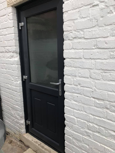 Anthracite grey Upvc door
