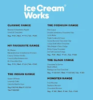 Ice Cream Works menu 1