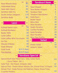 Vandana Veg Restaurant menu 3