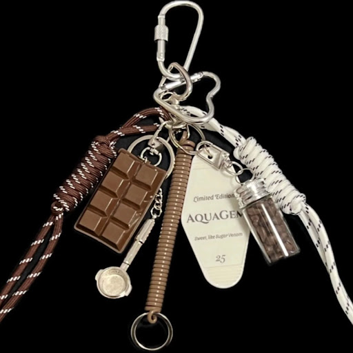 Title 5, Porte-clés sac à main avec pendentif chien sauc...