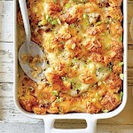 Cheesy Sausage-and-Croissant Casserole was pinched from <a href="http://www.myrecipes.com/recipe/cheesy-sausage-croissant-casserole" target="_blank">www.myrecipes.com.</a>