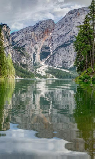 Wonderful lake among mountains