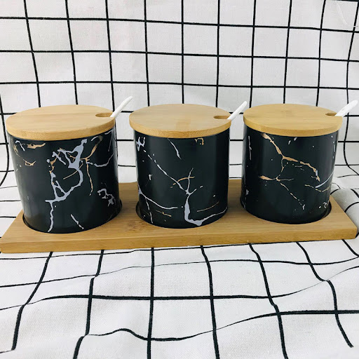 Title 2, Japanese Creative Round Ceramic Seasoning Jar K...