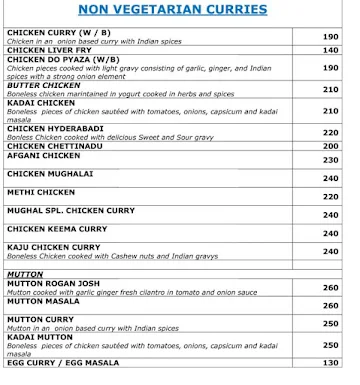 Sai Durga Restaurant menu 