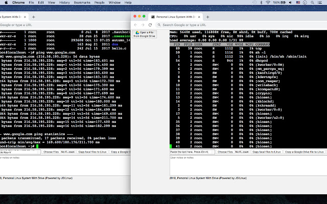 Personal Linux System With Drive chrome extension