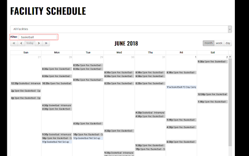 UWaterloo Open Rec Schedule