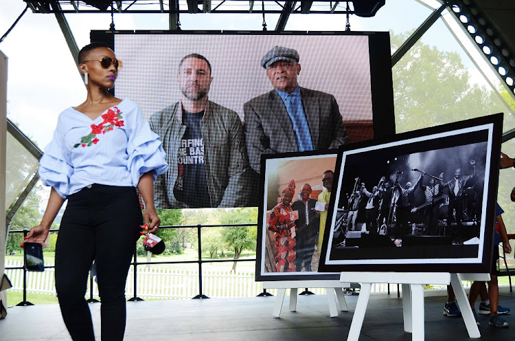 Pabi Moloi at the Hugh Masekela heritage site in Zoo Lake, Johannesburg