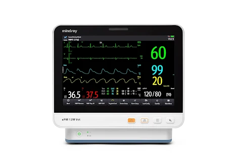 Mindray ePM12 Vet, touch, printer, + CO2, AG and O2