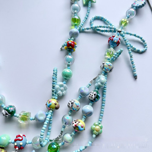 Title 4, Painted Beads Phone Crossbody Chain. Stylish an...