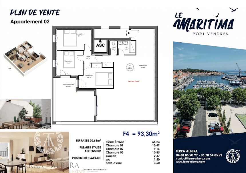 Vente appartement 4 pièces 93.33 m² à Port-Vendres (66660), 395 000 €