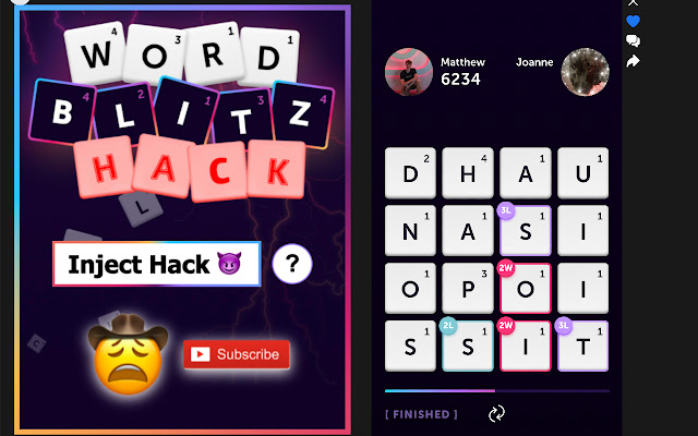Word Blitz Cheat Injector chrome extension