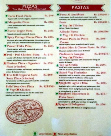 Cafe Illusions menu 