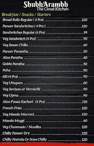 ShubhArambh (Cloud Kitchen) menu 1