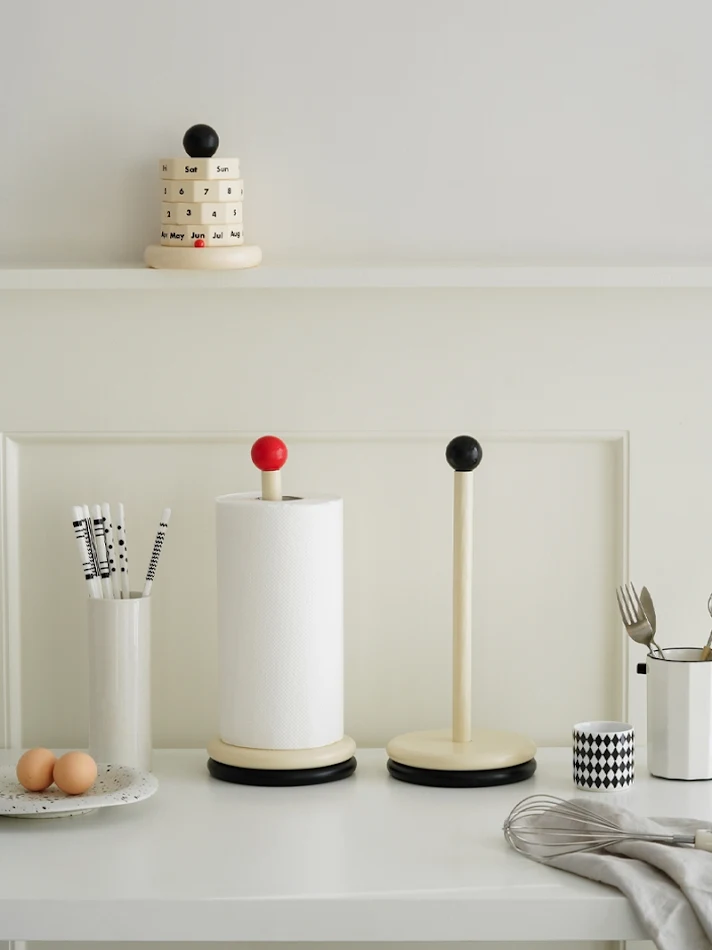 Porte-serviettes de cuisine Dot Hoops style Ins, créatif pour rouleau de papier. Gardez vos torchons organisés avec style et simplicité.
