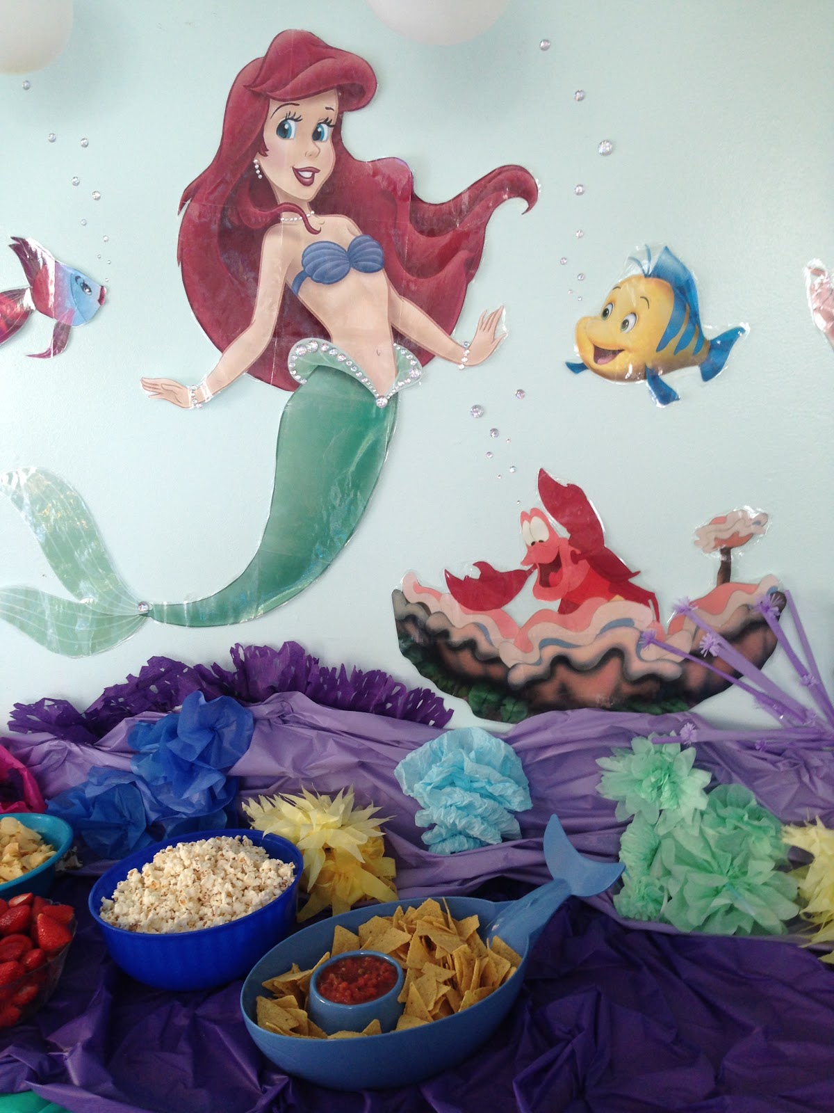 large Ariel poster for the main wall for the little mermaid party 