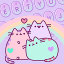 Télécharger Purple Cute Kitty keyboard Installaller Dernier APK téléchargeur