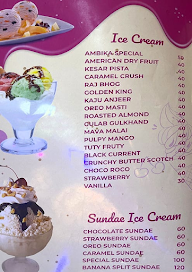 Ambika Ice Cream Parlour menu 1