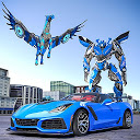 Baixar US Police Transform Unicorn Robot Car Fly Instalar Mais recente APK Downloader