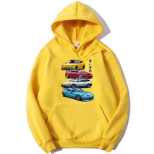 Title 2, Anime Initial D Hoodie JDM Mix Civic CRX Integr...