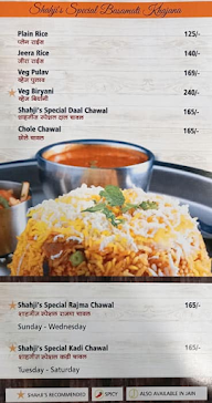 Shahji's Parantha House menu 8