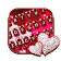 Thème de clavier Valentine White Hearts icon