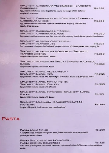 Kaffeehaus menu 