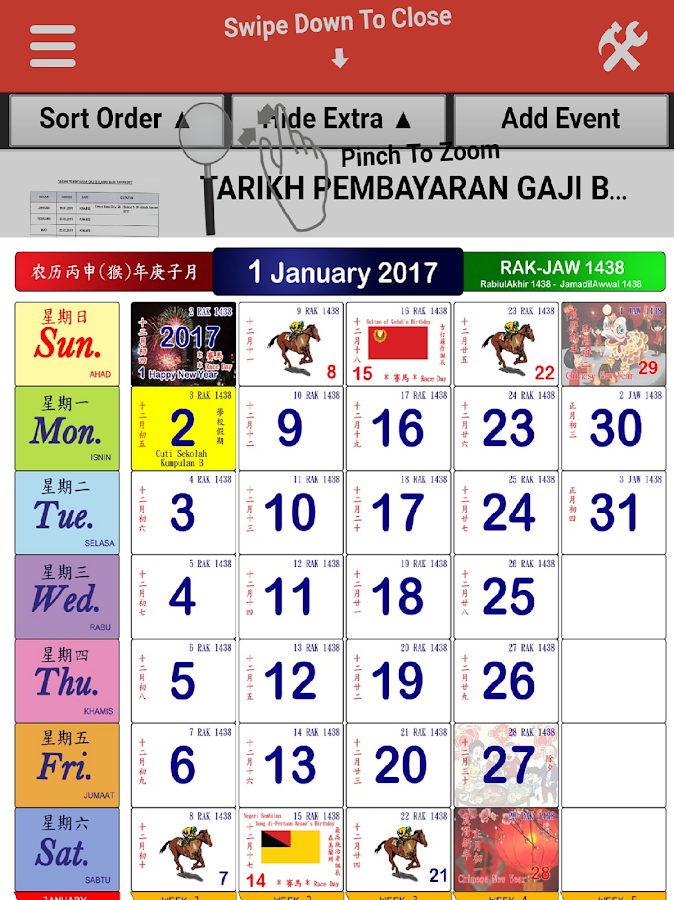 Malaysia Calendar Lunar 2017 - Android Apps on Google Play