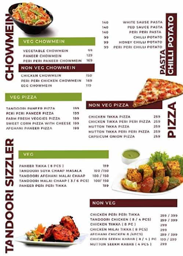 Punjabi Sizzler menu 