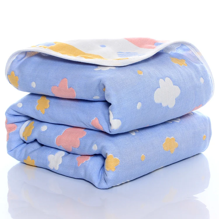 Sechs-lagige Baby-Gaze-Badetuch-Quilt für Kinder, ultraweich und saugfähig. Perfekt für Bad, Kuscheln und den Alltag.