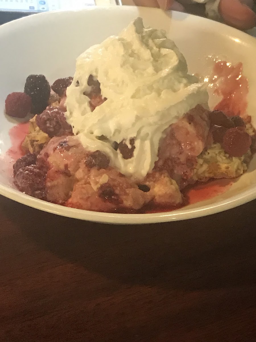 Coconut pecan cookie made into a berry tart.❤️ (gf!)