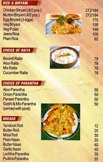 Dhaba TOT menu 